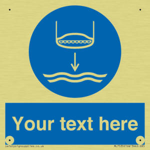 Custom Lower lifeboat to the water in launch sequence